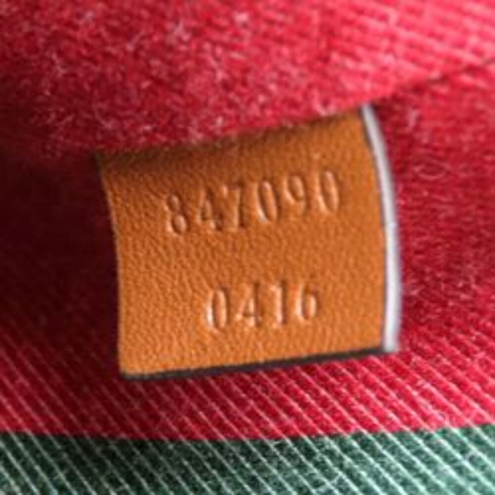GUCCI GG Emblem Nano Bucket Bag 847090 Supreme Canvas/Leather Beige Brown - Picture 6 of 6